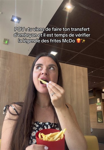 Frites McDo après transfert d’embryon : bonne ou mauvaise idée ?