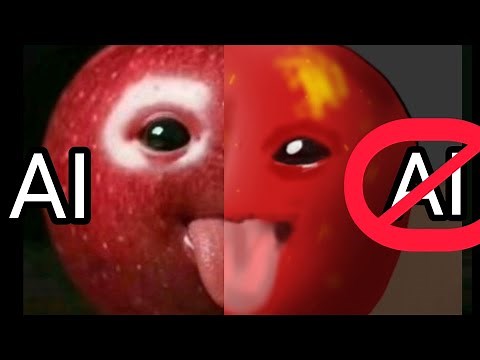 Fruit eating fruits with ai vs without ai