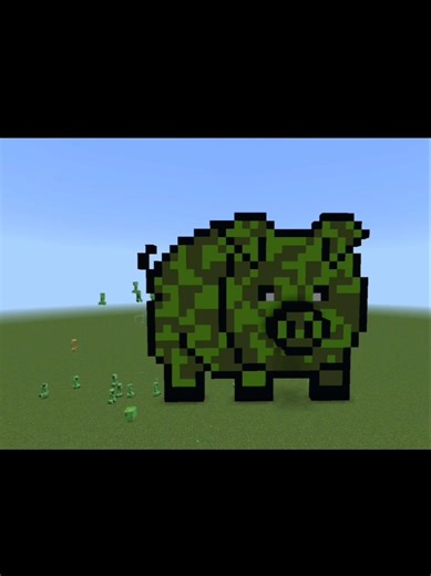 Creepers pig pooping out Creepers... realy footage! #minecraft #gaming #creeper