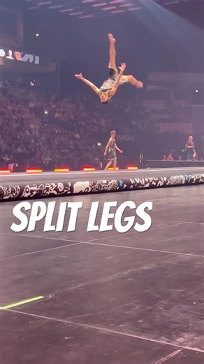 Repost of Split Legs by Kristof Willerton 🇬🇧🔥 #faceoff #gymnast #flip #airtrack #trampoline