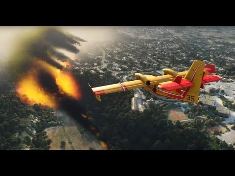 Canadair CL415 | Alouette III | Vol défi incendie | MSFS