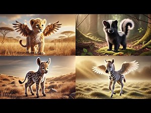 Amazing Wild Animals Fusion | Baby Wolf, Zebra, Donkey, Lion + Animals (HD)