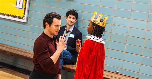 Exclusive: See Lea Michele and Jonathan Groff Coach Kids on Celebrity Substitute