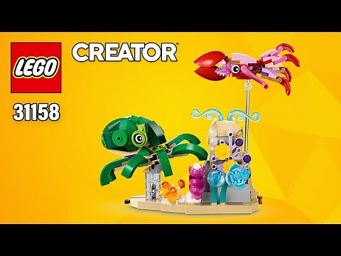 LEGO Octopus and Squid (31158) from Creator Sea Animals | Step-by-Step Building Instructions | TBB