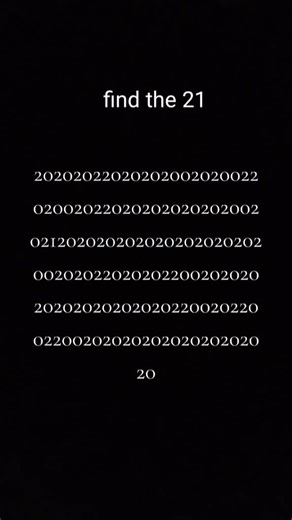find the number 21