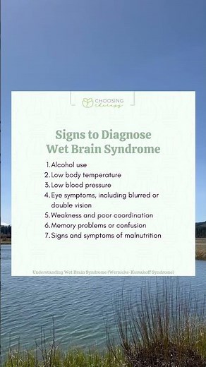Signs to Diagnose Wet Brain Syndrome