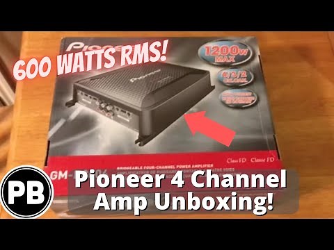 Pioneer 1200 Watts 4 Channel Amp Unboxing | GM-D8604