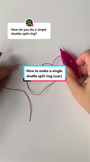 How to Make a Single Shuttle Split Ring (SSSR) - Tatting Tips
