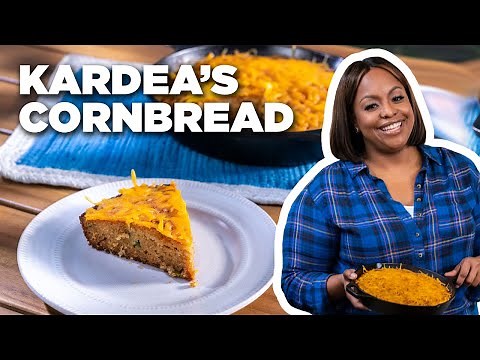 Cook Homemade Cornbread with Kardea Brown | Delicious Miss Brown | Food Network