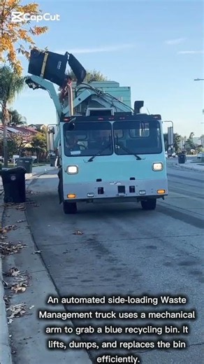 Automated Arm Garbage Truck Recycling Collection