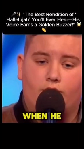 🎤✨ "The Best Rendition of ‘Hallelujah’ You’ll Ever Hear—His Voice Earns a Golden Buzzer!" 🌟👏More in the comments👇 | Trending Topics Today