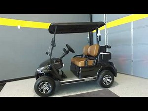 Black Advanced EV Advent Bolstered Seats 48V Lithium Electric Golf Cart 2 Passenger Course Ready