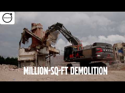Tackling a Million-Square-Foot Job with a Volvo Demolition Excavator