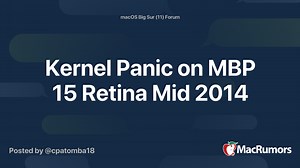 Kernel Panic on MBP 15 Retina Mid 2014