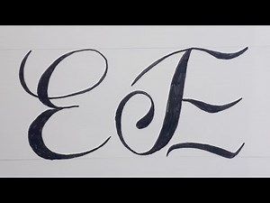 Calligraphy Handwriting Letter E In Cursive Design / How To Write Stylish Alphabet For beginners