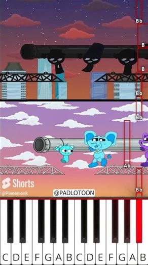 Only the SMART Ones Survive This Round 😨🧠 (@PADLOTOON) - Octave Piano Tutorial