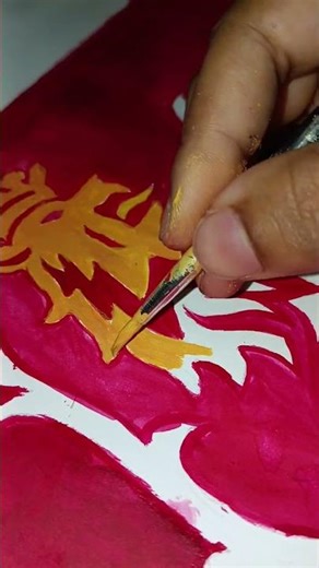 How I made a viral RCB art logo! 🤩😱🎨🖌️🧑‍🎨 #ipl #rcb #art #drawing #painting#viral#shorts