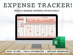 Expense Tracker Spreadsheet for Microsoft Excel, Expense Tracker Template, Personal Finance Planner, Spending Tracker, Budget Spreadsheet - Etsy