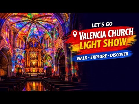 You Won’t Believe This Church Show 😍 Valencia Night 4K