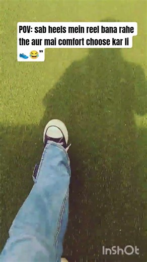 Heels trend chal raha tha… mai pain-free version le aayi 😌😂”