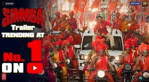 Climbed to the top & trending at #1 on #Youtube!💣 #SimmbaTrailer out now - http://bit.ly/Simmbatrailer Ranveer Singh #SaraAliKhan Sonu Sood Rohit Shetty #KaranJohar #ApoorvaMehta Rohit Shetty Picturez Reliance Entertainment Simmba #Simmba | Dharma Productions