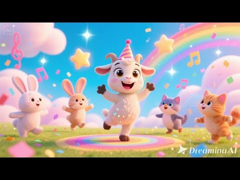 🐐 Giggly Goat’s Laughter Whirl | Fun Kids Rhyme 😂🎶🐐