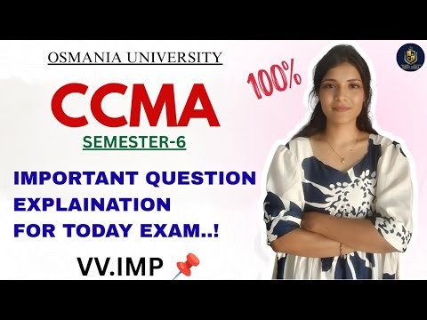 CCMA | COST CONTROL & MANAGEMENT ACCOUNTING | IMPORTANT UPDATE SUM | SEM-6 | @shivanipallela