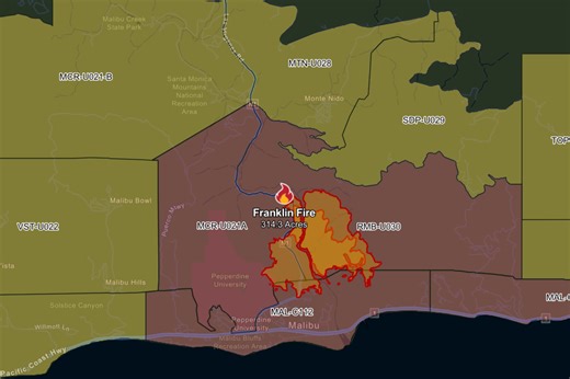 California Map Shows Fire Evacuation Zones Amid Malibu Blaze
