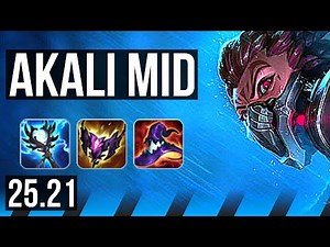 AKALI vs YASUO (MID) | 57k DMG, Legendary, 24/4/7 | EUW Diamond | 25.21