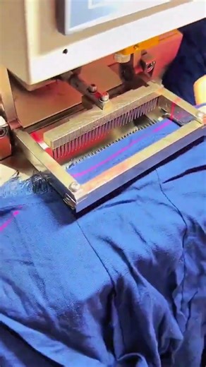 Embroidery machine process shows accurate textile work technique
