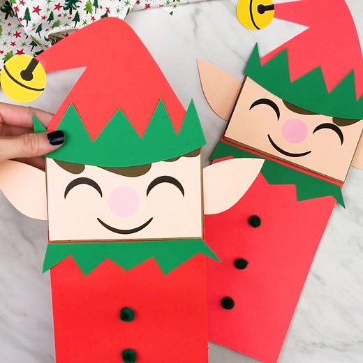 ❤️ Elf Puppet Craft ✂️ Get the template on the blog | Simple Everyday Mom