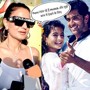 150K views · 7.6K reactions | Ameesha Patel made her #bollywood debut opposite Hrithik Roshan in 'Kaho Naa Pyaar Hai'. #Check out her reaction when asked about the sequel of the film. #AmeeshaPatel #KahoNaaPyaarHai #HrithikRoshan | Lehren | Facebook