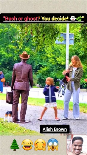 "This bush got more jump scares than a horror movie! 🎬🌿" @highlight #reel #facebookreel #prank #bushmanprank | Alish Brown