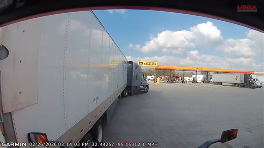 What happens when a semi backs up without looking