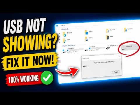 How to Fix Please insert a disk into USB Drive Error | USB Not detected Or Not Showing Up On Windows