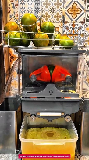 Automatic Orange Juicing Machine with 20 Fruits/Min Self-Cutting System