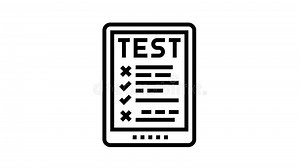 Online Test Line Icon Animation Stock Footage - Video of internet, book: 233682322