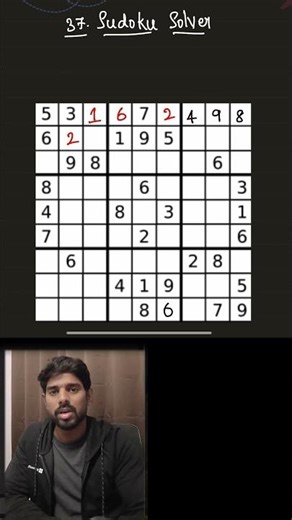 Leetcode 37. Solve SUDOKU - Backtracking