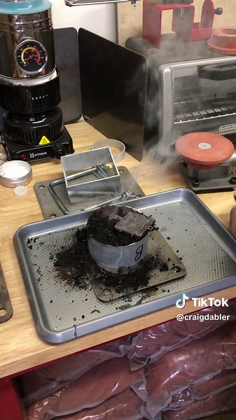 Sand casting 4 ounces of bronze ********************************** #diycastings #craigdabler #sandcast #sandcasting #bronzecasting #sandcastings #sandcastingpatterns #meltingmetal