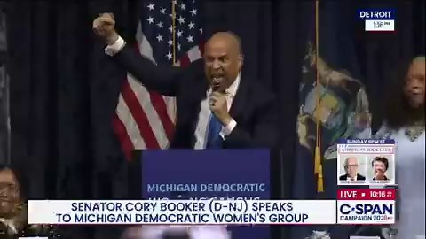 During a bizarre tirade more fiery than anything he's ever directed toward Republicans, Corey Booker calls for violence against the Democratic Party's activist base: "I want you to punch a hole in the wall of resistance!"