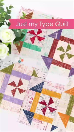 December goals = DONE! ✔️ I finished all six Paper Block Units in Row One using the Just My Type Quilt Kit by Riley Blake Designs, featuring Type-O-Graphy by Lori Holt (@beelori1). Triangle paper helped keep every half-square triangle perfectly precise! What quilting goal are you working on next? 🧵✨ Shop the Quilt Along at Fat Quarter Shop! #fatquartershop #RileyBlakeDesigns #loriholt #quiltprogress #quiltblocks #JustMyTypeQuilt