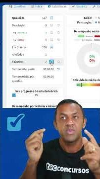 How to filter favorite questions in the statistics tab - #tecconcursos