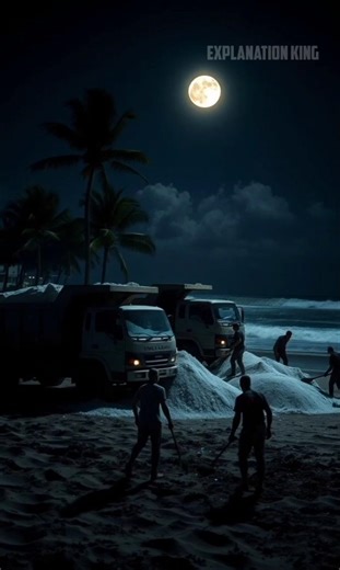 They Stole an Entire Beach Overnight 😳 #heist #strange #shorts