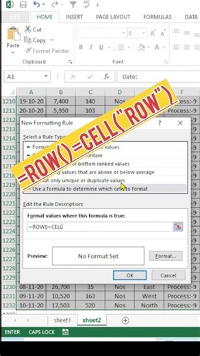Excel Tutorial: How to Color Entire Rows Based on Active Cell - Quick and Easy #shorts