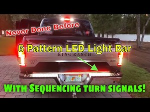 Tailgate 6 Function LED Light Bar with Sequencer Turn Signals Install