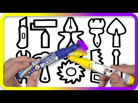 🎨🔨 Fun Coloring Page: Carpentry Tools for Kids! Let's Build Imagination! 🏠✨ / Akn Kids House