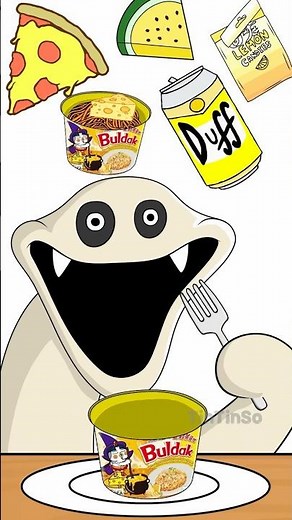 HUNGRY WORM Yellow Food MUKBANG (ROBLOX Slap Tower) #animation #funny #mukbang #shorts