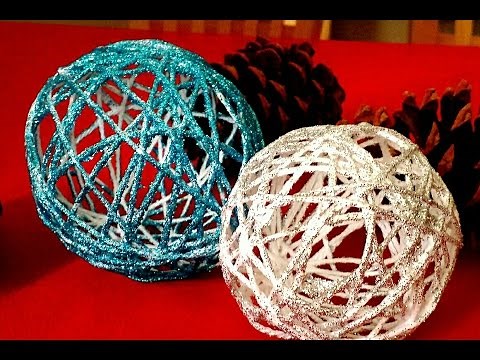 How to make Yarn Ornaments DIY String Ornaments