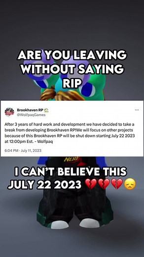 Brookhaven is shutting down🥺#roblox #video