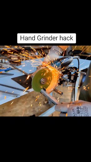 Be careful with hand grinders, this tool will help you be safer when cutting iron.#diy #diyproject #diytools #safehands